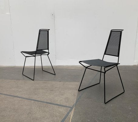 Vintage Postmodern Metal Side Chairs by Rolf Rahmlow, 1980s, Set of 2-UAH-1054418