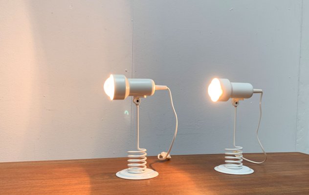 Vintage Postmodern Space Age Spring Table Lamps from Massive Lighting, 1980s, Set of 2-UAH-1440957