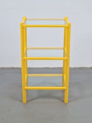 Vintage Postmodern Yellow Plastic Glass Shelf Gedy, Italy, 1980s-AXJ-2040441