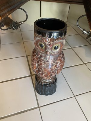 Vintage Pot with Owl Umbrella Stand-TEP-1349531