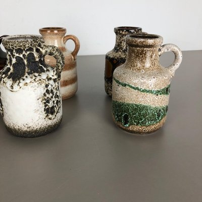 Vintage Pottery Lava 414-16 Vases from Scheurich, Germany, Set of 5-QZ-1096515