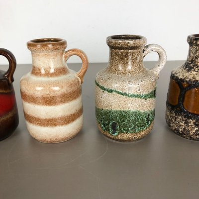 Vintage Pottery Lava 414-16 Vases from Scheurich, Germany, Set of 5-QZ-1096515