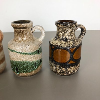 Vintage Pottery Lava 414-16 Vases from Scheurich, Germany, Set of 5-QZ-1096515