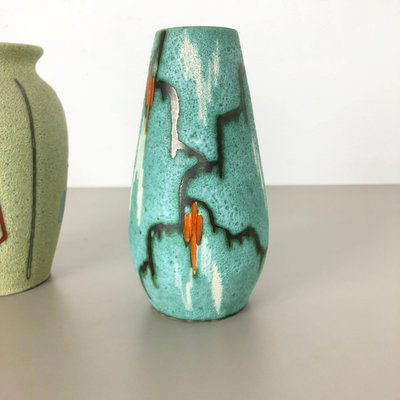 Vintage Pottery Vases by Scheurich, Germany, 1960s, Set of 2-QZ-1147715