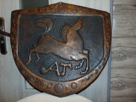 Vintage Pre-War Copper Coat of Arms-CAQ-1185265