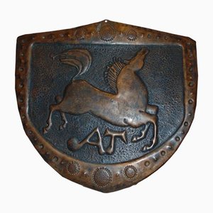 Vintage Pre-War Copper Coat of Arms-CAQ-1185265