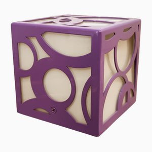 Vintage Purple and White Cube Lamp-QLH-1787774