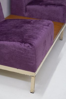 Vintage Purple Velvet Sofas by Gianfranco Frattini, Set of 2-RCE-1191166