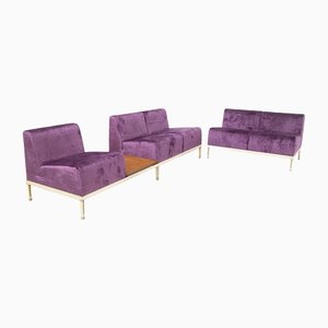 Vintage Purple Velvet Sofas by Gianfranco Frattini, Set of 2-RCE-1191166