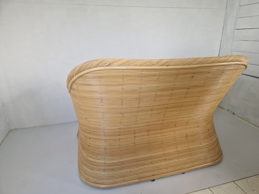 Vintage Rattan and Bamboo Sofa, 1980s-DGW-2040206