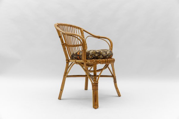 Vintage Rattan Armchairs, 1960s, Set of 4-KQB-1782210