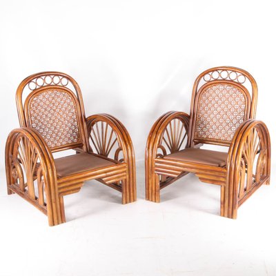 Vintage Rattan Armchairs, 1970s, Set of 2-DSC-2028026