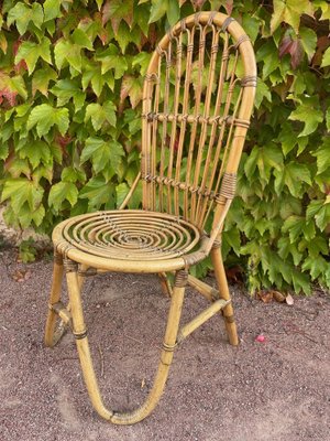 Vintage Rattan Chairs, 1960s, Set of 4-SDV-1727113