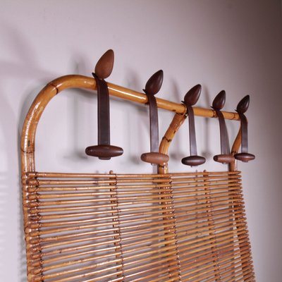 Vintage Rattan Coat Rack-VJY-2021273