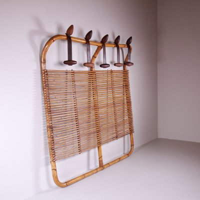 Vintage Rattan Coat Rack-VJY-2021273