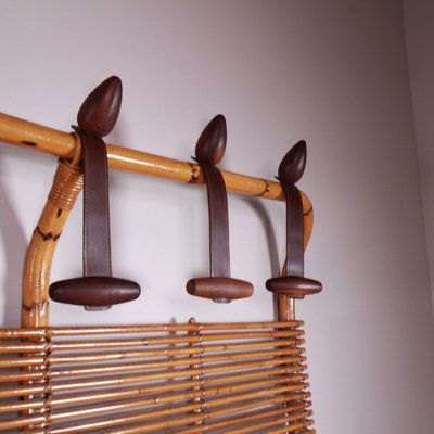 Vintage Rattan Coat Rack-VJY-2021273