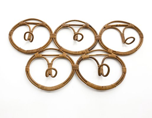 Vintage Rattan Coat Rack by Franco Albini & Franca Helg, 1960s-JDR-548055