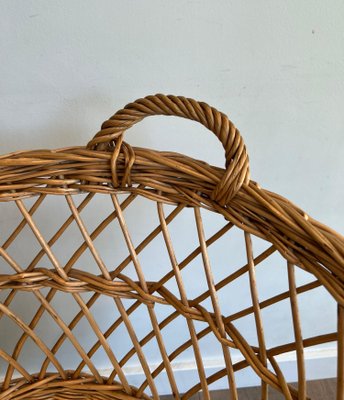 Vintage Rattan Cradle, 1950s-BA-1674740