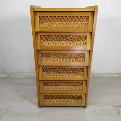 Vintage Rattan Drawers, 1950s-EAD-1789915