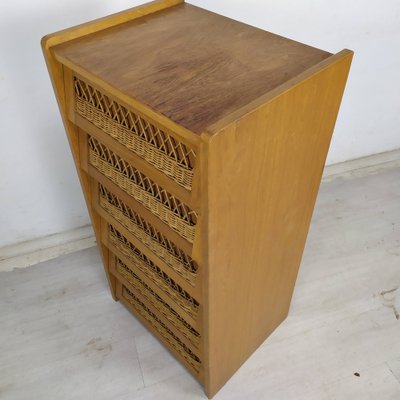 Vintage Rattan Drawers, 1950s-EAD-1789915