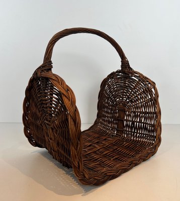 Vintage Rattan Log Holder-BA-1787099