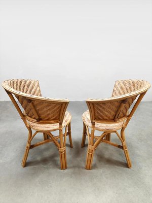 Vintage Rattan Lounge Set, 1970s, Set of 3-BW-2022225