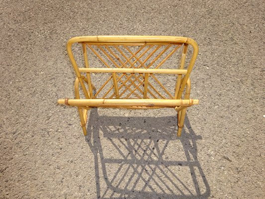 Vintage Rattan Magazine Holder-ABK-2022991