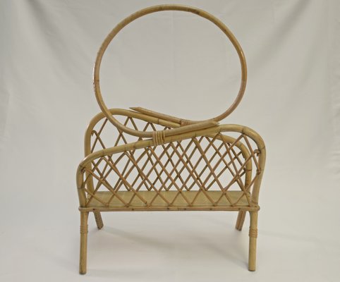 Vintage Rattan Magazine Holder, 1960-NEN-2021778