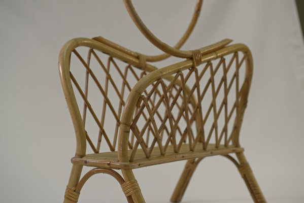 Vintage Rattan Magazine Holder, 1960-NEN-2021778