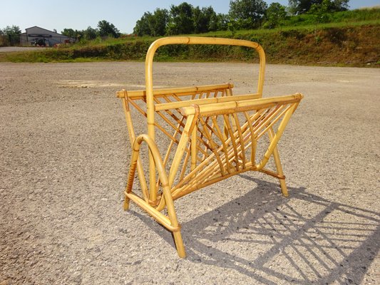 Vintage Rattan Magazine Holder-ABK-2022991