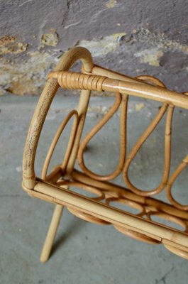 Vintage Rattan Magazine Rack, 1970s-AIU-1311439