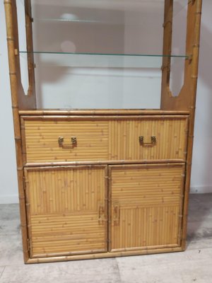 Vintage Rattan Open Bar from Vivai Del Sud-WBX-706344