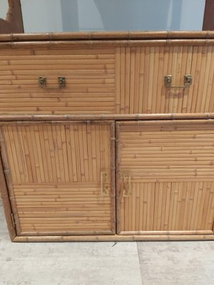 Vintage Rattan Open Bar from Vivai Del Sud-WBX-706344