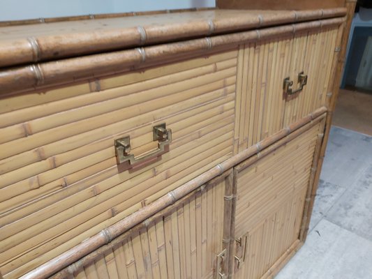 Vintage Rattan Open Bar from Vivai Del Sud-WBX-706344