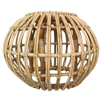 Vintage Rattan Pouf attributed to Dirk Van Sliedrecht, 1960s-DT-2026216