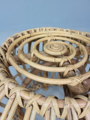 Vintage Rattan Pouf attributed to Dirk Van Sliedrecht, 1960s-DT-2026216