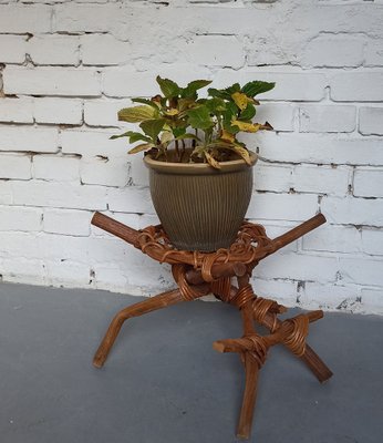 Vintage Rattan Stand Plant-LCV-1794902