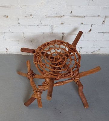 Vintage Rattan Stand Plant-LCV-1794902