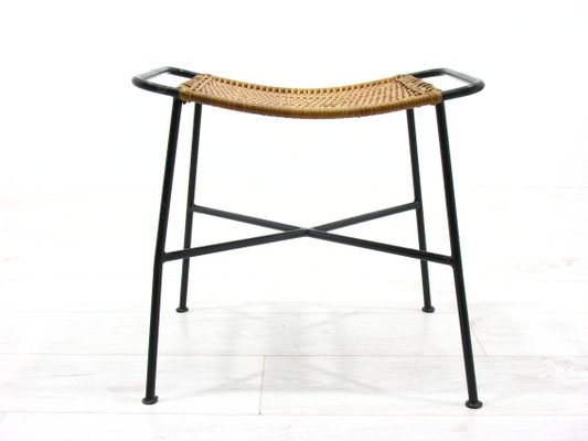 Vintage Rattan Stool, 1970s-WVA-1139072