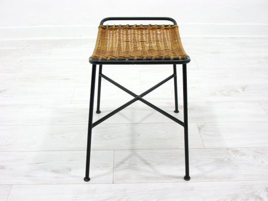 Vintage Rattan Stool, 1970s-WVA-1139072