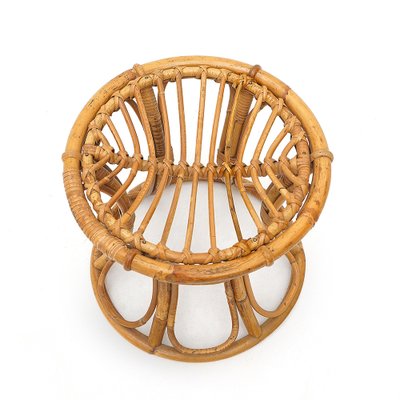 Vintage Rattan Stools, 1960s, Set of 2-EZ-1794315