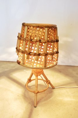 Vintage Rattan Table Lamp, 1970s-AT-1795702