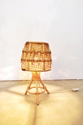 Vintage Rattan Table Lamp, 1970s-AT-1795702