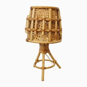 Vintage Rattan Table Lamp, 1970s-AT-1795702