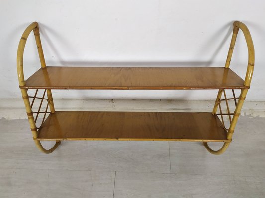 Vintage Rattan Wall Shelf, 1950s-EAD-1782040