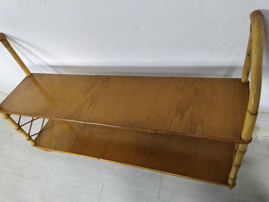 Vintage Rattan Wall Shelf, 1950s-EAD-1782040