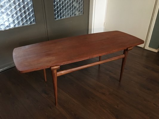 Vintage Rectangular Scandinavian Teak Coffee Table, 1960s-DE-1168111