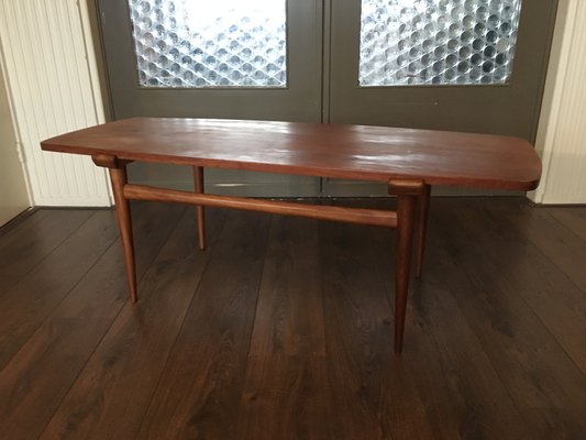 Vintage Rectangular Scandinavian Teak Coffee Table, 1960s-DE-1168111