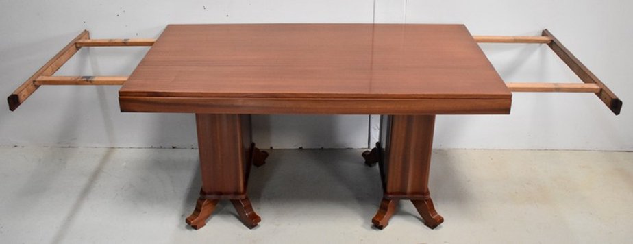 Vintage Rectangular Solid Mahogany and Veneer Dining Table-RVK-725781