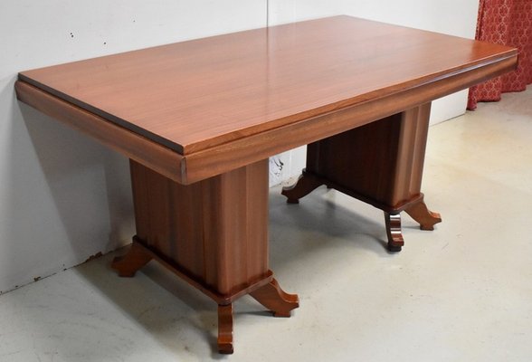 Vintage Rectangular Solid Mahogany and Veneer Dining Table-RVK-725781